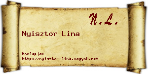 Nyisztor Lina névjegykártya